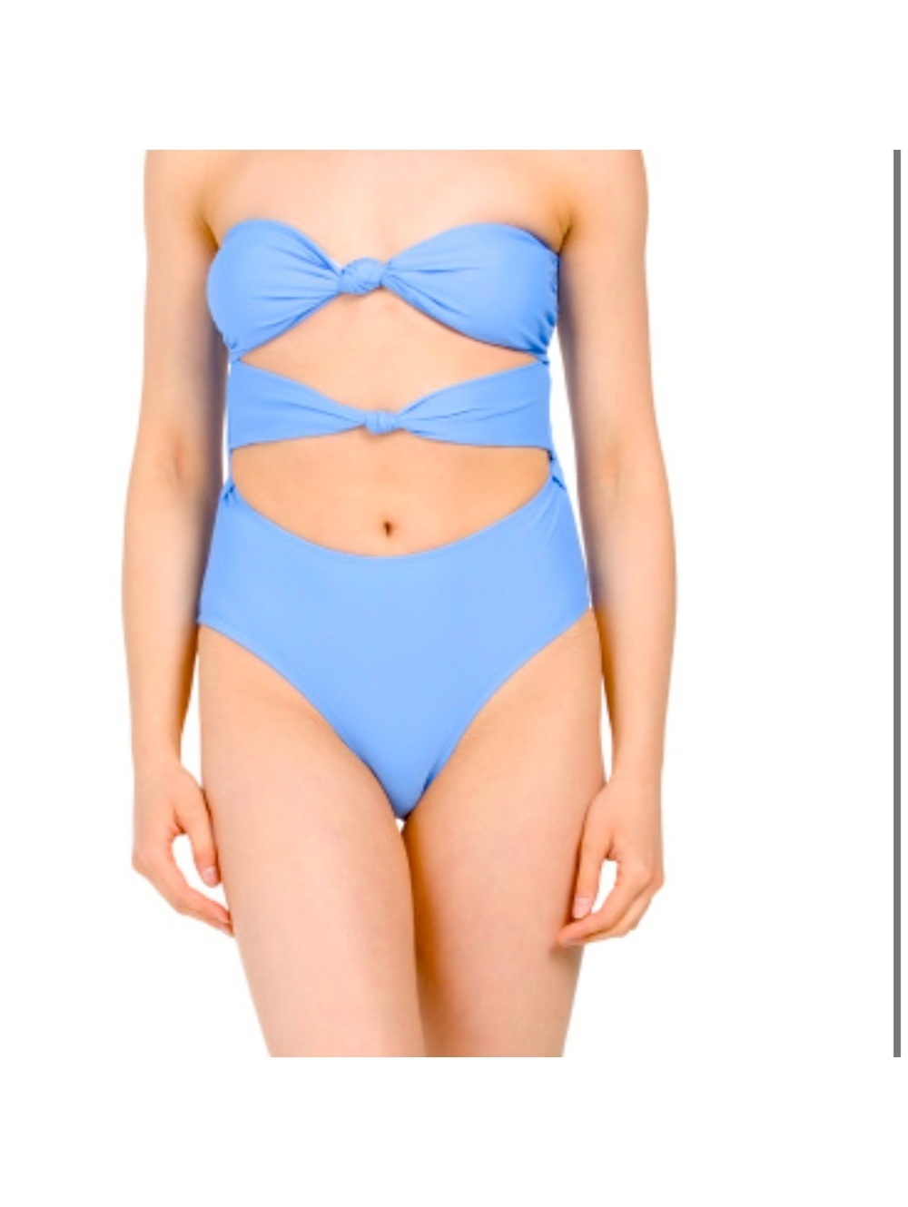 Kikirio knots one piece blue bikini NEW size M